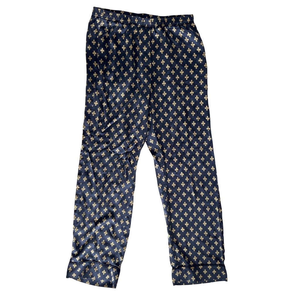 October's Very Own RARE OVO print silk black and gold pajama pants | SZ: Small